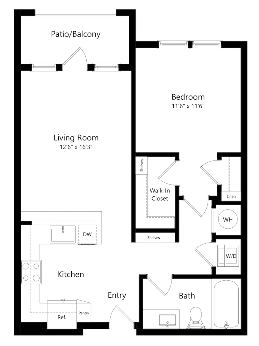 North Fort Worth Apartment Floor Plan